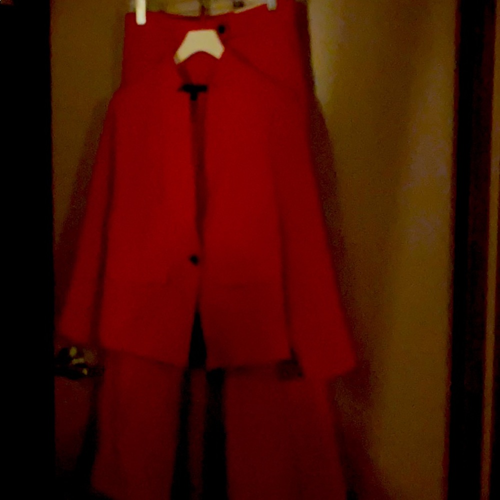 Red Anntaylor flared pants